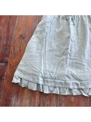 Princess Polly Sage Green Linen Blend Tie-Front Mini Dress - US 4 Festival thumbnail 3