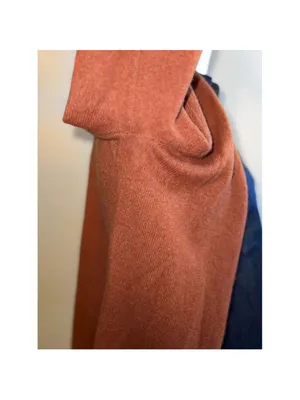 100% Cashmere Orange Cardigan Sweater SMALL thumbnail 6