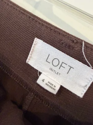 LOFT Chocolate Brown Tailored Trousers – Wide Leg (Size 4) thumbnail 2