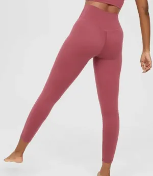 Aerie Offline Real Me Crossover High Waisted Leggings Pink XL Short Brick Stone thumbnail 1