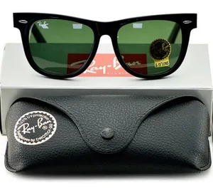 New Ray-Ban Wayfarer Black Frame Green Lens RB2140 G15 Lens thumbnail 6