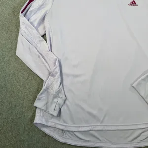 Adidas Women's Large Running AEROREADY Long Sleeve Top Lavender Purple Thumbhole thumbnail 4