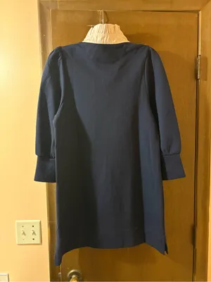 NWOT Tuckernuck Pomander Place Charlotte Navy Terry Collared Dress thumbnail 8