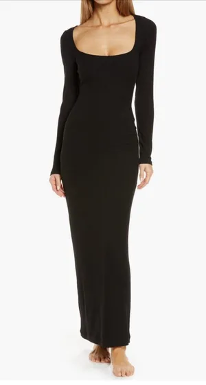 SKIMS Soft Lounge Long Sleeve Dress, Size X-Small, $90 thumbnail 1
