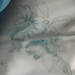 Vintage Y2K Finesse White And Blue Floral sparkle Dress thumbnail 9