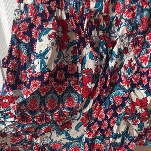 Joe Benbasset Blue and red floral romper‎ Women's Large thumbnail 6
