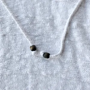 White Cotton Sweater Pullover Hooded thumbnail 6