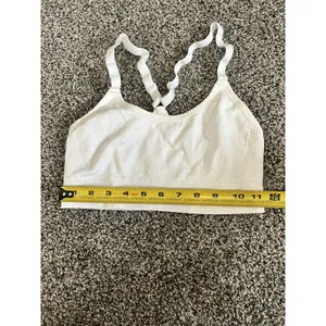 New Balance White Seamless Light-Support Sports Bra M thumbnail 3