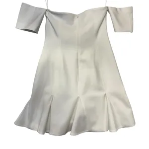 Cinq à Sept Mckenna Off the Shoulder Mini Dress White Size 10‎ Pleated Hem Crepe thumbnail 5