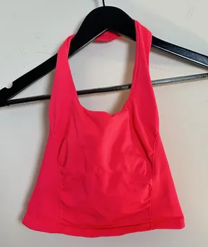 FREE PEOPLE Movement Good Karma Halter Tank Electric Sunset Size X-Small/Small thumbnail 1