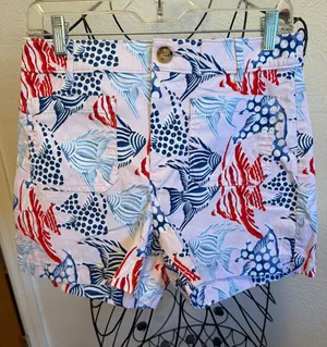 Women's Pink Floral Print Cotton Shorts thumbnail 1