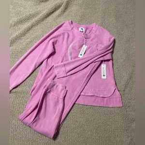 Sunnyside by Sundry Waffle Knit Lounge Set thumbnail 1