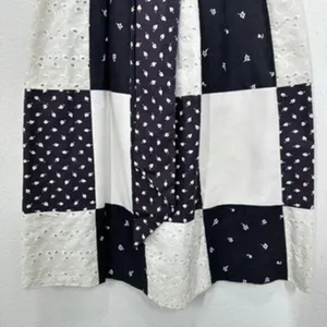Vintage 70s Patchwork Midi Skirt‎ Checkered Cottagecore Retro Mod Housewife thumbnail 3