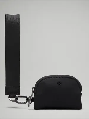 lululemon athletica NWT Dual Pouch Wristlet Strap Key & Accessory Holder Black thumbnail 4