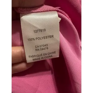Rachel Rachel Roy‎ Hot Pink Satin Button Down Short Sleeve Blouse Large Fuchsia thumbnail 8