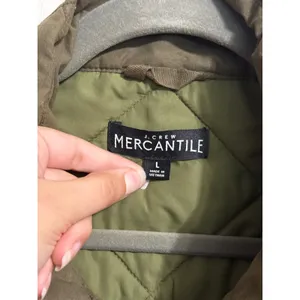 J Crew Mercantile Quilted Vest Olive Green Diamond Stitch Utility Gorp Preppy thumbnail 4