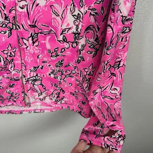 Lilly Pulitzer Luxletic Serena Jacket Womens XS Plumeria Pink UPF 50+ Full Zip thumbnail 3