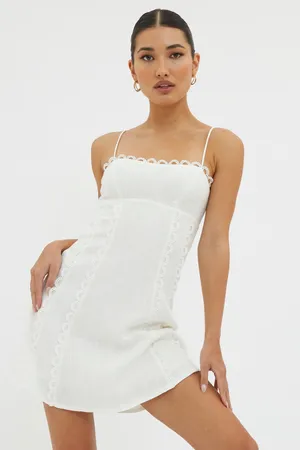 New Here Comes The Sun Chamberlain Scallop Trim Mini Dress Size XL MSRP $90 thumbnail 3