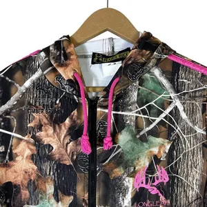 Prairie Buck Long Leaf Camo Jacket Size L Brown‎ Pink Full Zip Hunting Cabincore thumbnail 3