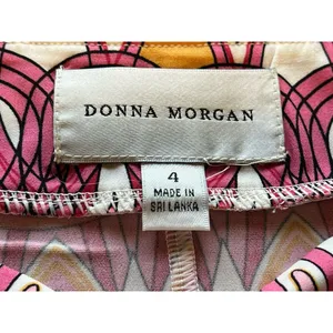 Donna Morgan Sheath Dress, Geometric A-Line Size 4 Colorful Retro‎ Stretch Beach thumbnail 3