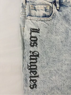 PacSun los angeles graphic jeans acid wash Skelton dreamland 28 thumbnail 11