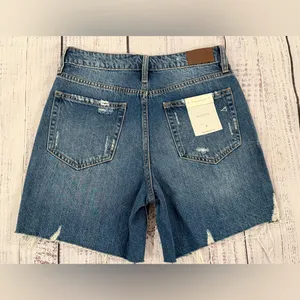 Hidden Jeans NWT Women's S. Sofie Mom Denim Shorts Blue Jean Distressed Raw Hem inv605 thumbnail 7