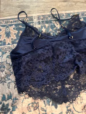 Aerie Navy Lace Bralette Cami thumbnail 6