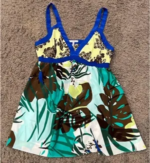 Metro 7 Y2K Tropical Print Tank Top thumbnail 2