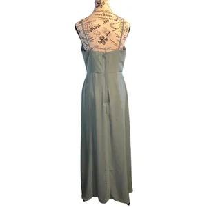 Birdy‎ Grey Amy Dress Sea Glass Chiffon Bridesmaid Gown Size Small Weddi… thumbnail 11