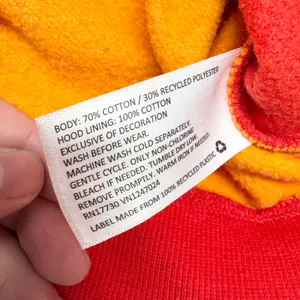 LEGO x Target Colorblock Hoodie Womens Size S‎ Red Orange Pink Fleece Pullover thumbnail 3