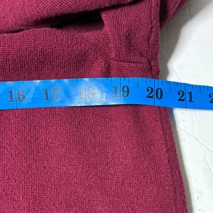 J.Crew Shawl Collar Open Front Cardigan Cotton Knit Burgundy Womens Medium M thumbnail 6