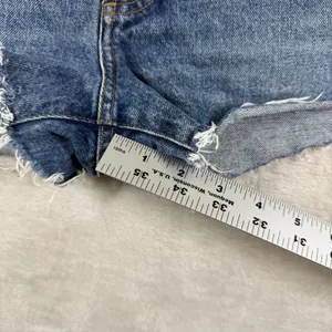 AGOLDE Parker High Rise Cut Off Organic Cotton Denim Shorts Blue 26 A026C-1141 thumbnail 6