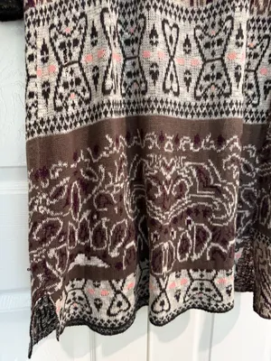 FREE PEOPLE Mixed Media Longline Cardigan Sweater Duster Hooded Size Medium thumbnail 8
