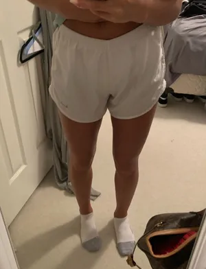 White Athletic Nike Shorts thumbnail 1