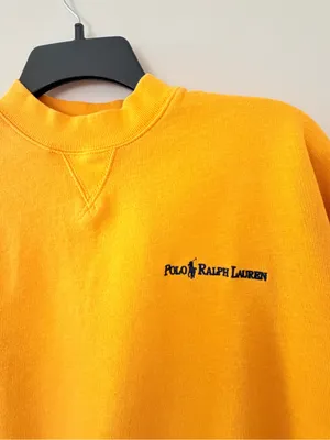 Polo Ralph Lauren Women's Yellow Vintage Fleece Logo, size XS thumbnail 3