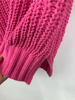 American Eagle Outfitters Pink Boho Baggy Sweater Size Medium thumbnail 3