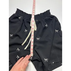 Davi & Dani Bow Print Size Small Black Hoodie and Shorts Matching Lounge Set thumbnail 15
