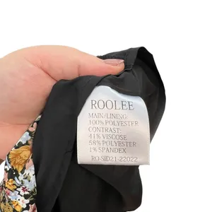 Roolee‎ Floral Print Oversized Collar Neckline Short Sleeve Dress Size Small thumbnail 12