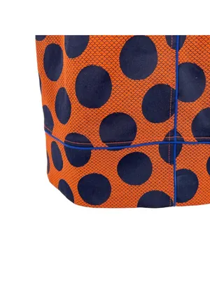 Maeve Rokin Polka Dot Preppy Retro Crossback Dress Orange Blue Size 0 thumbnail 4