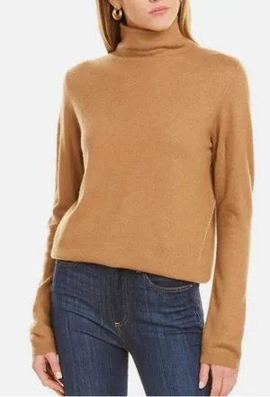 VINCE Lightweight Boiled 100% Cashmere Classic Turtleneck Size XS thumbnail 1