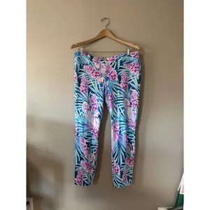 Lilly Pulitzer Kelly Knit Skinny Ankle Pant Mr Peacock Blue Tweethearts Size 14 thumbnail 2