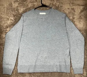 Primark‎ Sweater Women XS Grey Crewneck Wool Blend Long Sleeve Ribbed Knit Top thumbnail 1