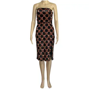 RETROFÊTE Jacqueline Sequin Dress, Black/Pink, Small thumbnail 9