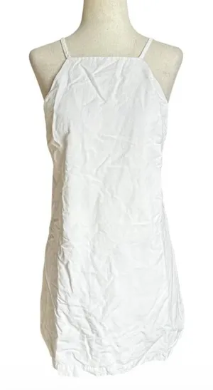 Zara Women White Casual Dress Size Medium Lined Adjustable Strap | 16-22 thumbnail 1