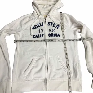 Y2K Hollister Graphic Zip Up Hoodie Size Large thumbnail 2