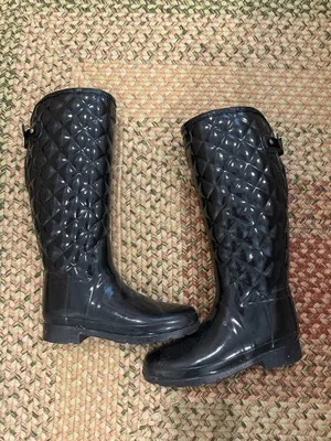 Tall Black Hunter Boots  thumbnail 2