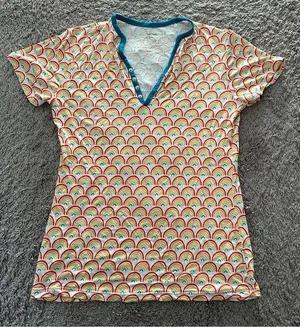 Little Sleepies Women's Primary Rainbows Bamboo Spandex Pajama Top Size XS thumbnail 1