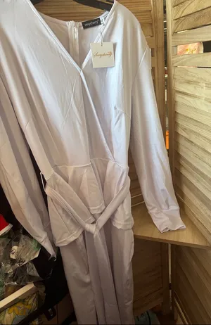 Sexy Cherry Stretchy White Dress with Tie Belt XL NWT thumbnail 1