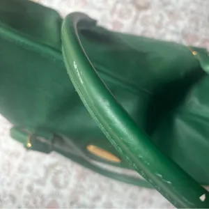 Vintage Christian Dior Perfumes Emerald Green PVC Large Green Travel Bag thumbnail 4