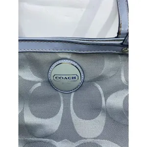 Coach Gray Jacquard Fabric Long Strap Tote Bag thumbnail 5